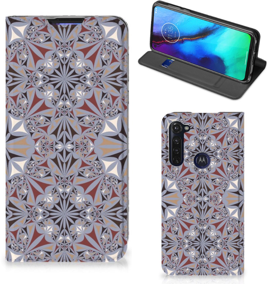 Motorola Moto G Pro Standcase Flower Tiles