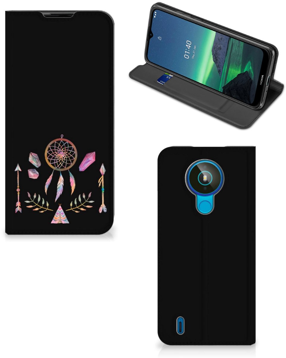 Standcase Hoesje voor Nokia 1.4 Magnet Case Boho Dreamcatcher