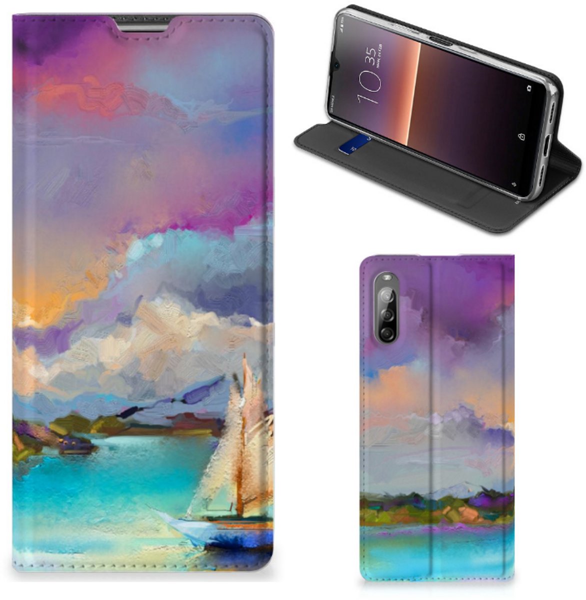 Book Case voor Bookcase Sony Xperia L4 Boat