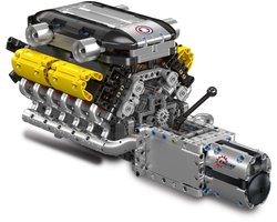 Mould King 10202 Lambo V12 Formule 1 speed engine bouwset | F1 Racing champions icons modelbouw | Classic creator speelgoed ideas voor expert volwassenen & kinderen | Transmissie motor niet geschikt voor Lego technic | Bouwdoos met 1260 bouwstenen