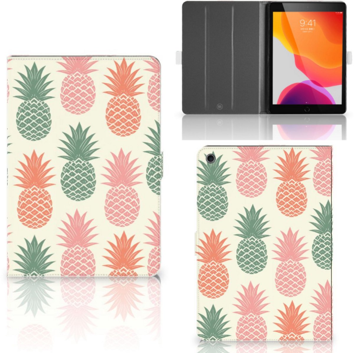 iPad 10.2 2019 | iPad 10.2 2020 | 10.2 2021 Tablet Stand Case Ananas