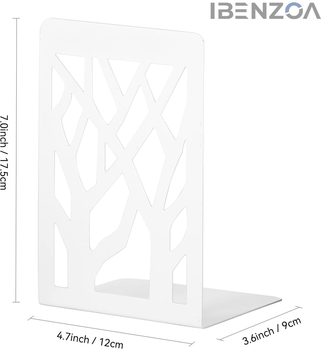 Ibenzoa Boekensteun - Elegant Design - Metaal - Antislip Zwart