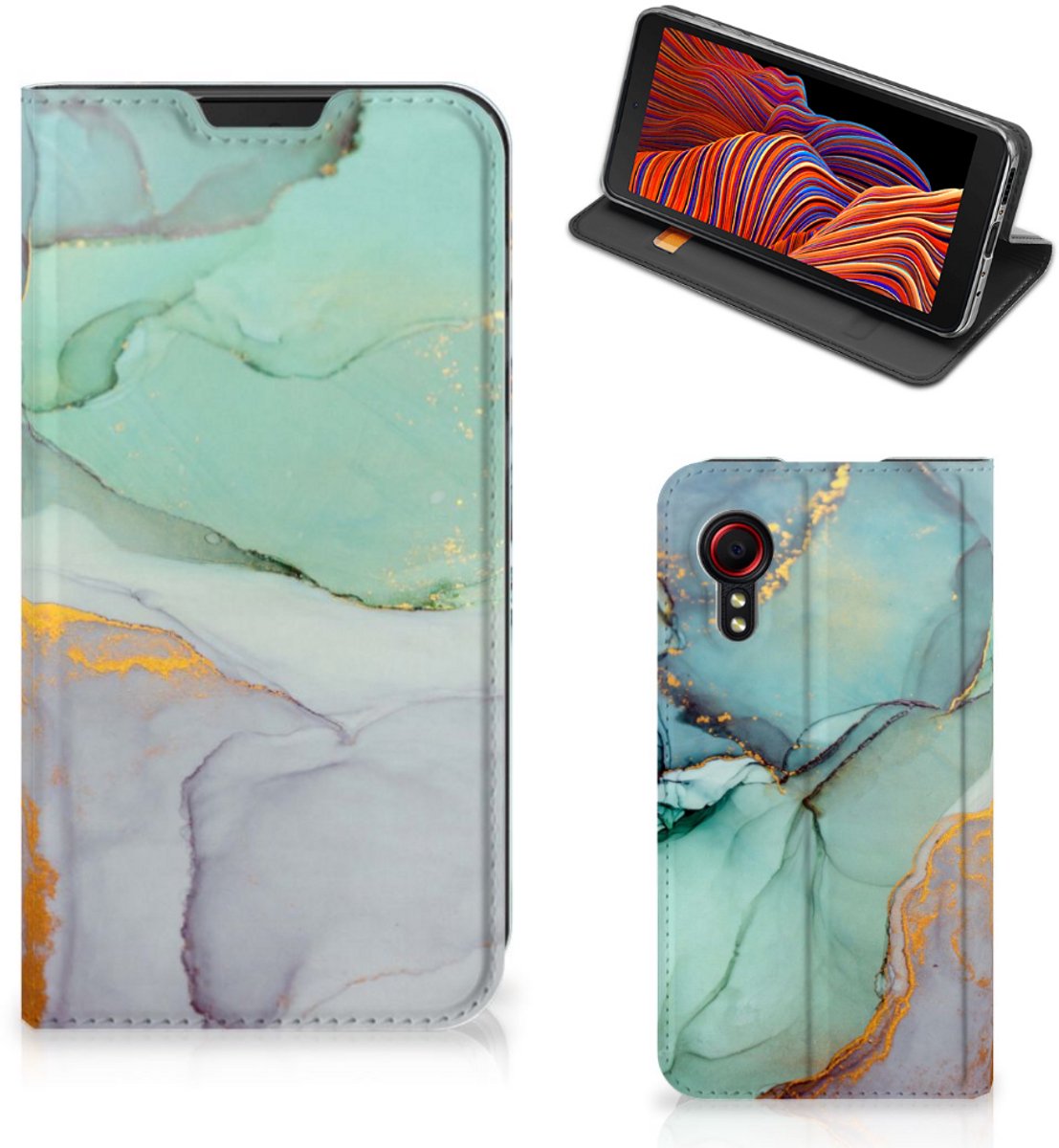 Bookcase voor Samsung Galaxy Xcover 5 Watercolor Mix