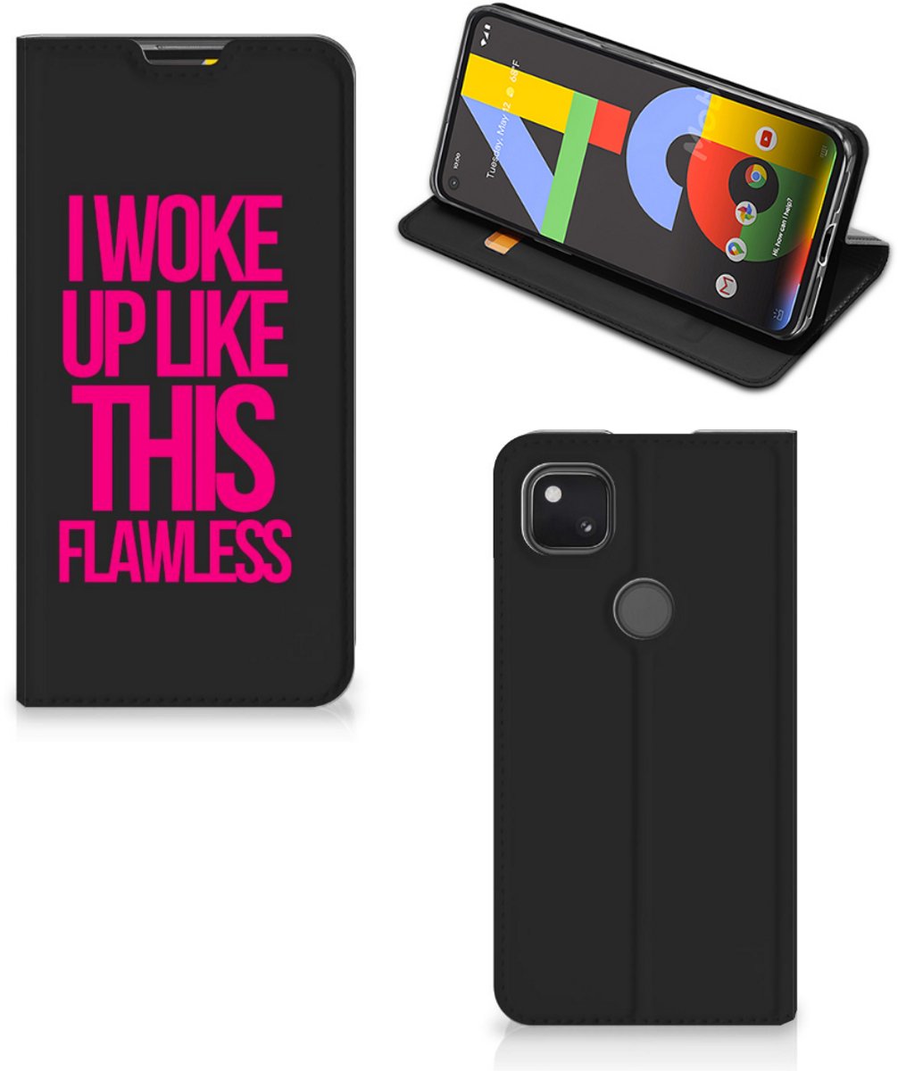 Google Pixel 4a Hoesje met tekst Woke Up - Origineel Cadeau Zelf Maken