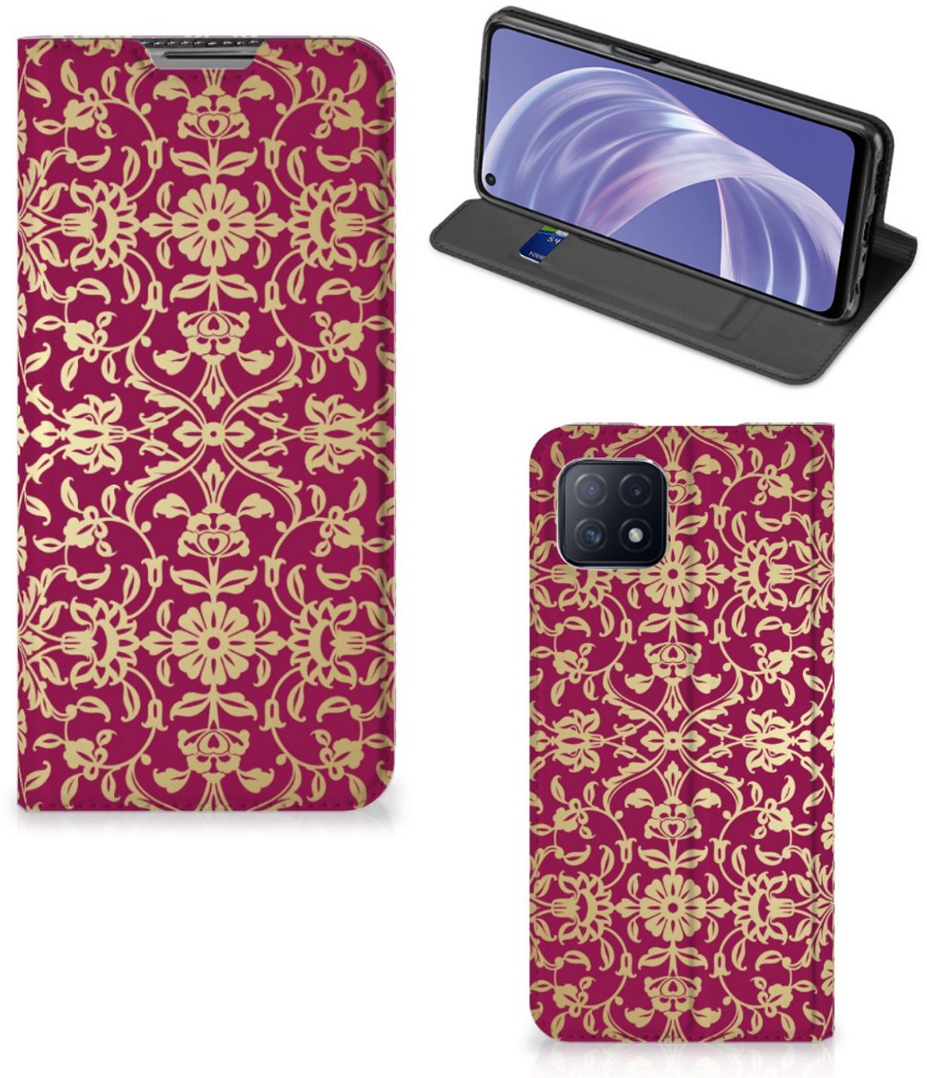 Standcase Hoesje voor Telefoon Hoesje OPPO A73 5G Barok Pink
