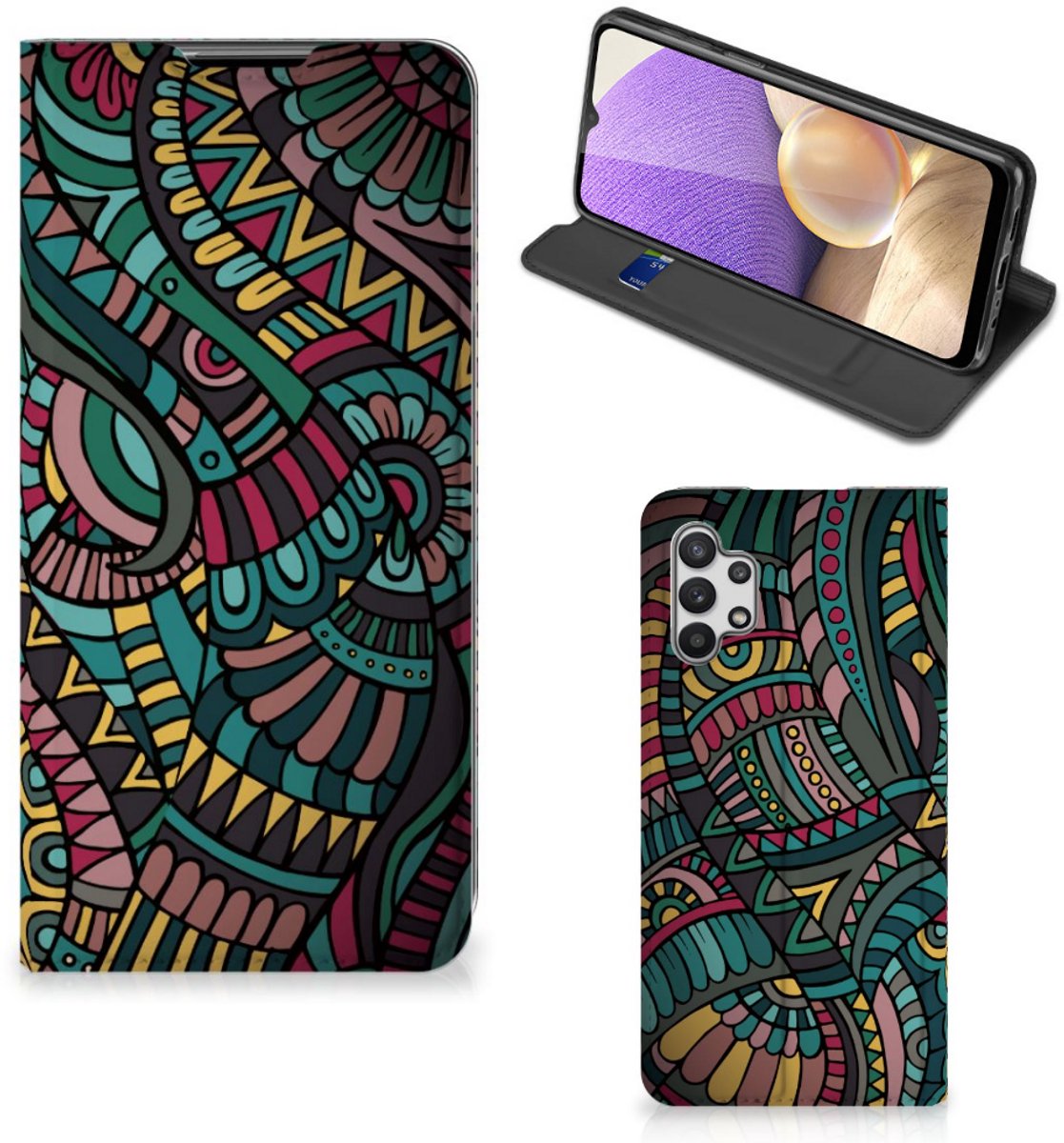 Samsung Galaxy A32 5G Hoesje met Magneet Aztec