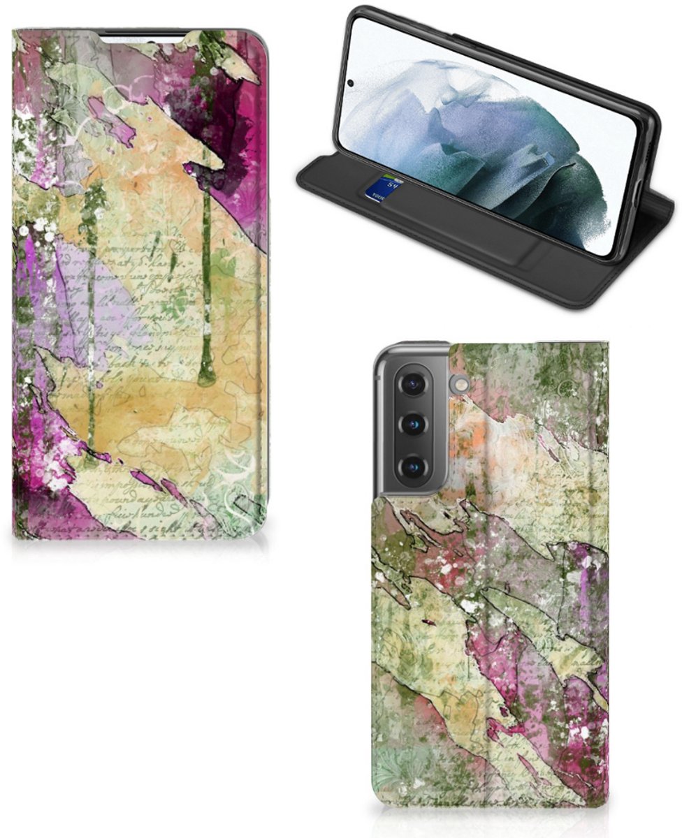 Bookcase Samsung Galaxy S21 FE Letter Painting