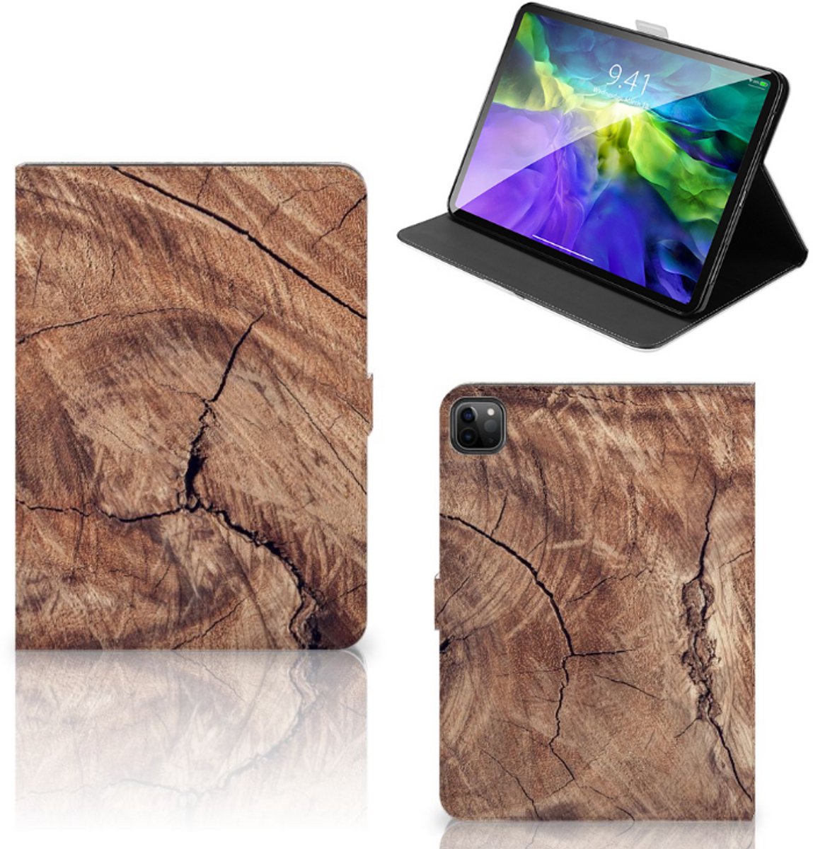 iPad Pro 11 2020/2021/2022 Tablet Book Cover Tree Trunk