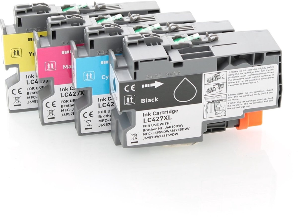 Brother - 4-Pack Inktcartridge - LC427VA - Cyaan - Huismerk - geschikt voor LC427VAL, LC427XLVAL, HL-J6010DW, MFC-J5955DW, MFC-J6955DW, MFC-J6957DW, MFC-J6959DW