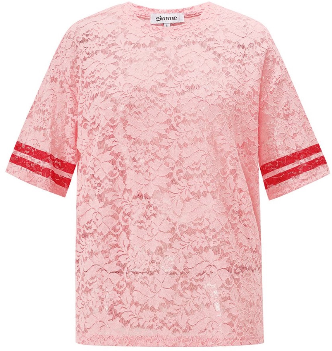 YWG - Kanten top / Shirt roze voor dames - Roze - Maat M