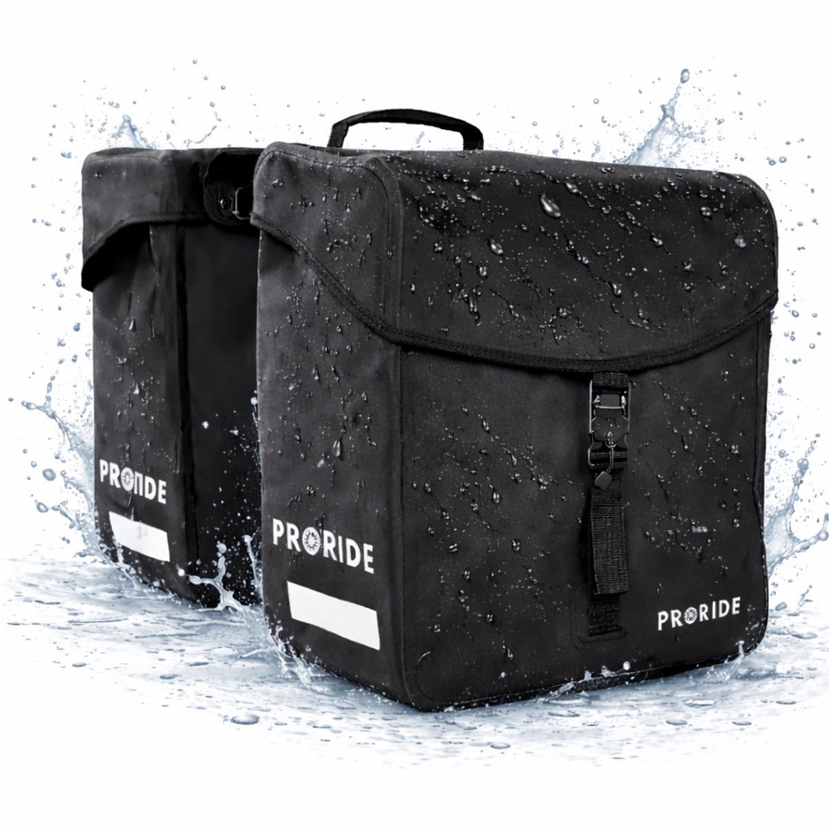 Proride® Dubbele Fietstas - Fietstassen Electrische Fietsen - 40L - Zwart - Geschikt voor MIK adapter - 100% Waterdicht - Elektrische Fiets - Fietszakken