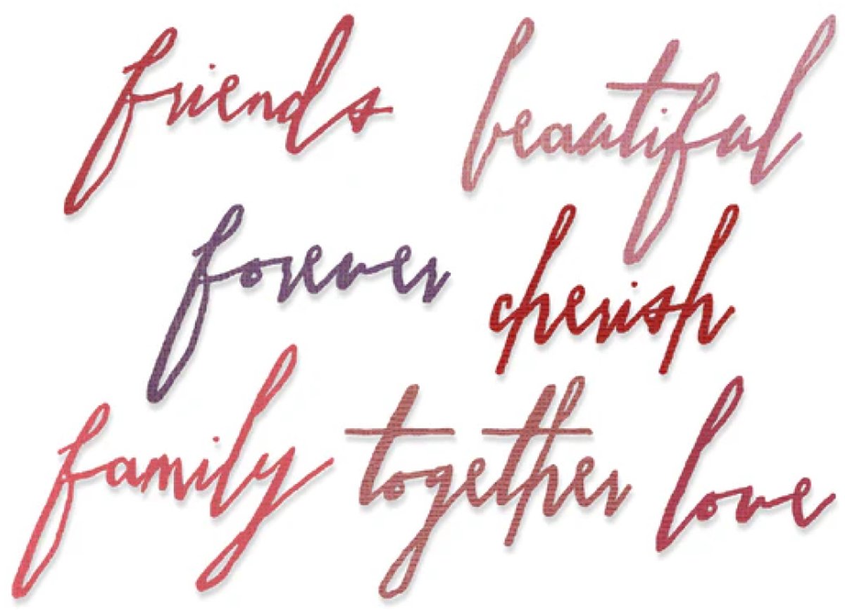 Thinlits die Handwritten Love - Sizzix
