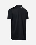 Zwart Robey poloshirt, gezien vanaf de achterkant, met een cirkelvormig logo op het kraagje.