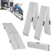 ACXIN Foldbare Antislip Laderampe Oprijplaat Verzinkt Aluminium 180x22,5x4,5cm max. 400 kg