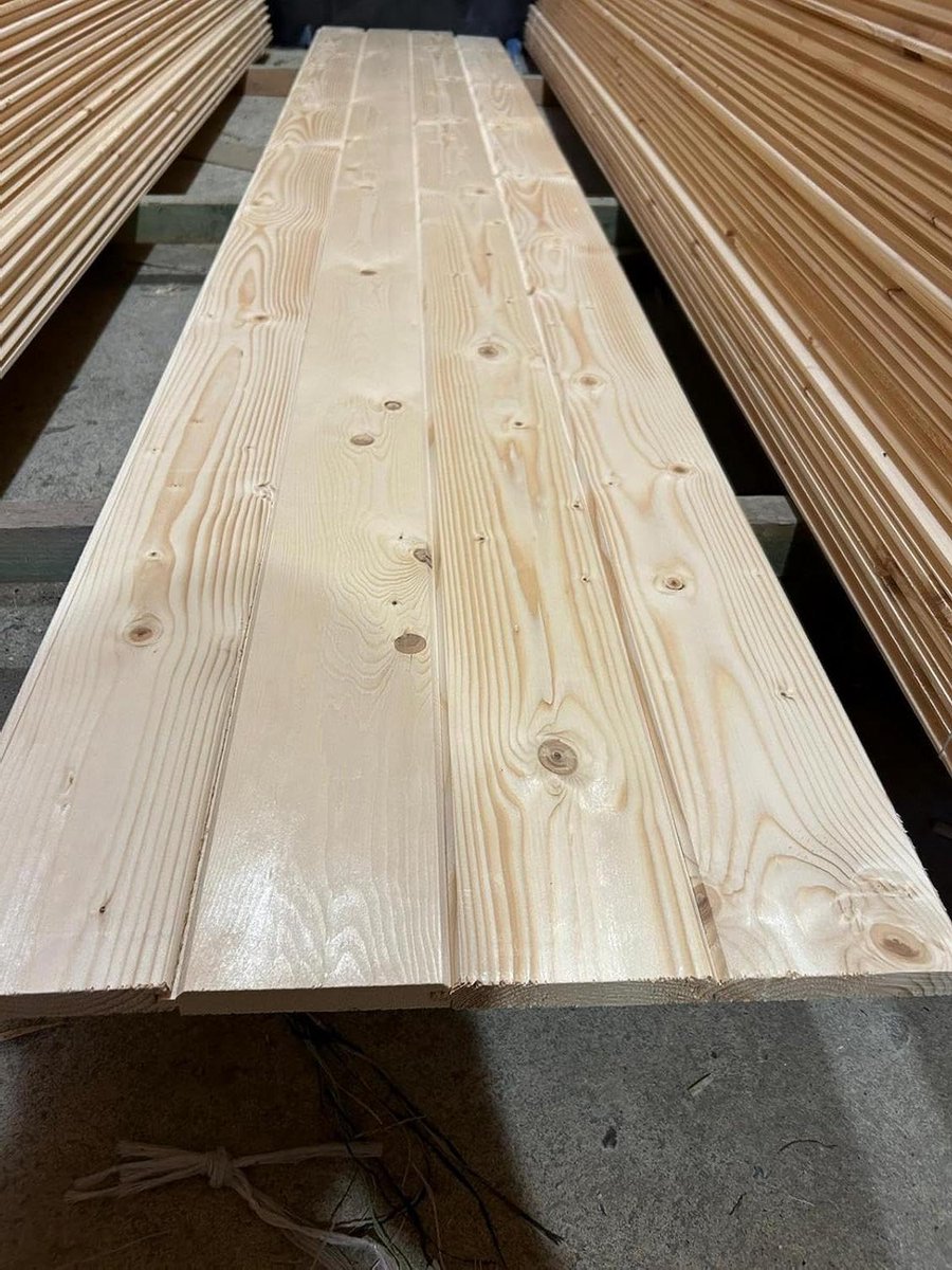 Dakrand Profielplanken - Gevelhout Faseplanken - Huis Afwerken - Onbehandeld Sparrenhout -