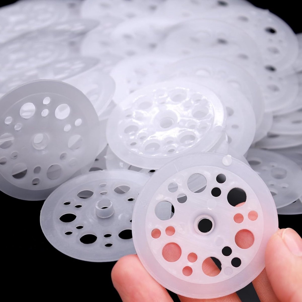 SnelShoppen - 200 Stuks 46 mm Isolatieplaten, Washers, Plastic Slotplaten - Hoogwaardige Isolatie Ringen voor Diverse Toepassingen - Duurzaam en Vormv