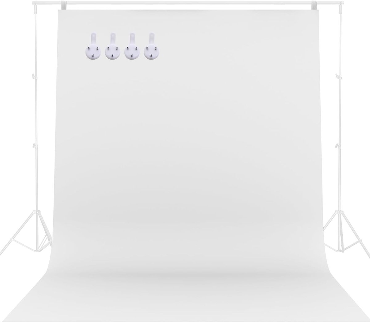 Witte Fotobehang van 2x3m voor Studio, Fotoshoots en Videoproducties - Vouwbare Fotokatoen voor Modefotografie