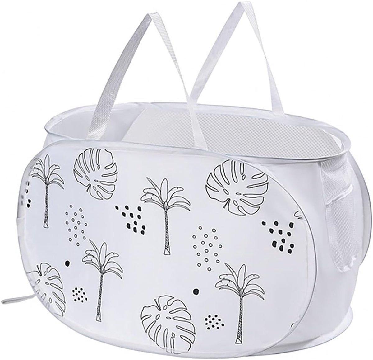 Vouwbare Wasmand 35x35x68cm – Mesh Pop Up Wasmand met Schattige Print, Ideaal voor Badkamer, Kinderkamer en Reizen