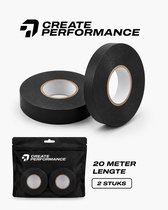 CREATE PERFORMANCE - Bande de chaussettes de Voetbal - Pansement filmogène - Zwart - 2 pièces