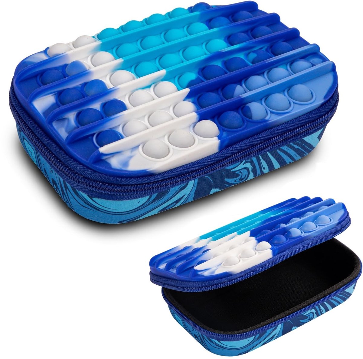 aladdien Pennenbakje - Fidget-speeltje - Grote capaciteit - Blauw - Sensorisch etui - Geschikt voor jongens - Speelse opbergdoos