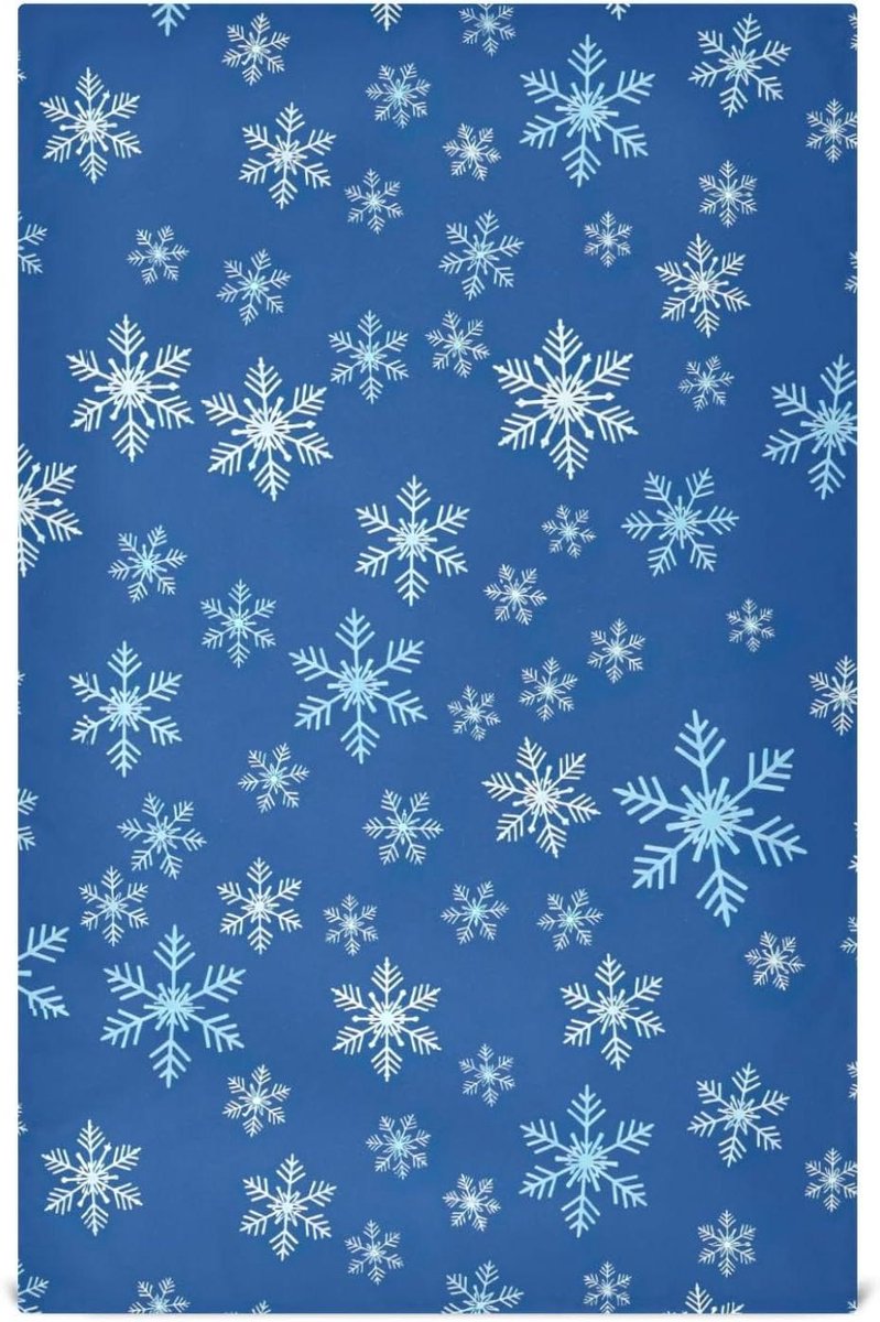Keukendoeken Set - Theedoeken - Keukenwerk - Linnen textuur - Set van 4 - Diepblauw