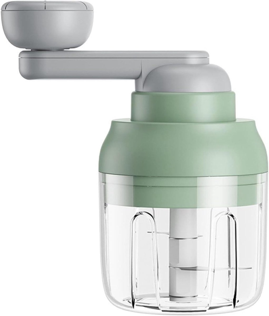 Knoflookhakker Keukenmachine - Mini Food Chopper - Snel Ingrediënten Snijden - Sterke Mengkracht - Compact Design - Groen