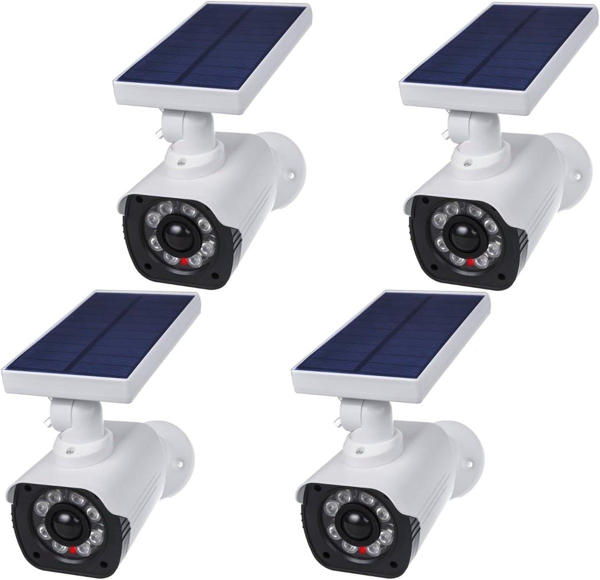 Dummy Beveiligingscamera - Zonne Imitatie Camera - Beveiliging Thuis - Knipperende Rode LED - IP66 Waterdicht - Zwart