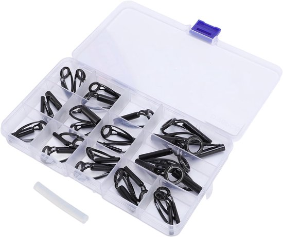 Reparatieset Hengelpunten - Geleide Oogjes - Hengels Herstellen - 26 Delige Kit - Diverse Maten - Zilver — afbeelding 4