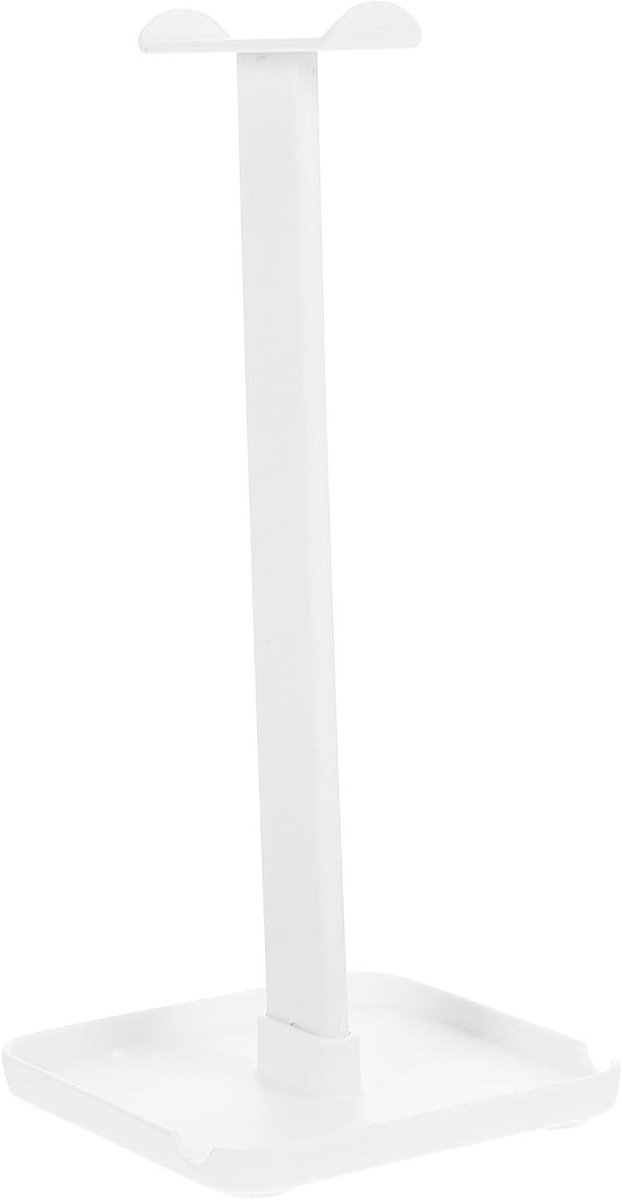 Hoofdtelefoonstandaard - Hoofdtelefoonhouder - Bureau Organisatie - Verwijderbare Standaard - 20 cm hoog - Wit