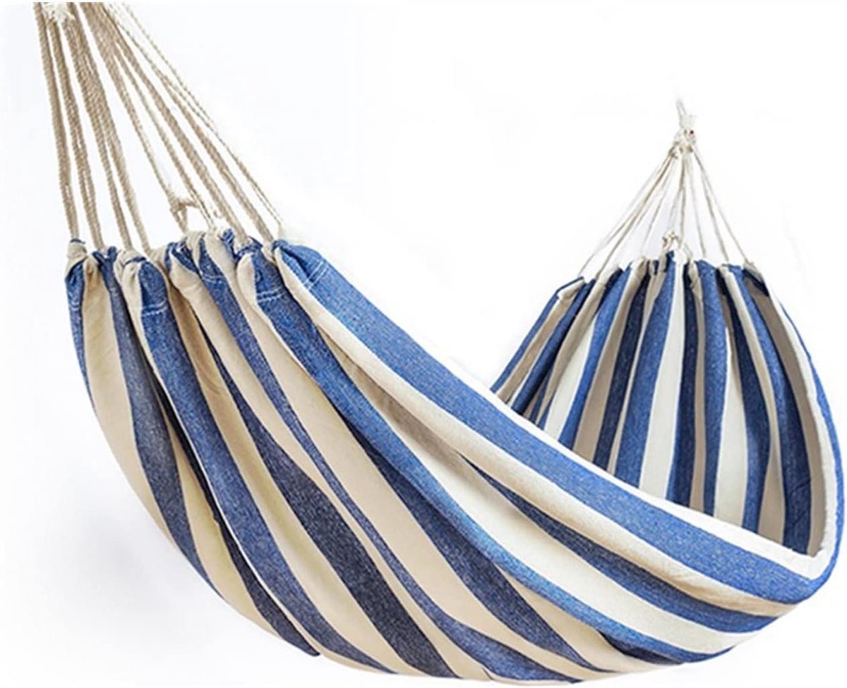 Schommelstoel Hangmat - Zitje Touw - Ontspanning Buiten - Stevige Veiligheidsring - 200x150cm - Rood