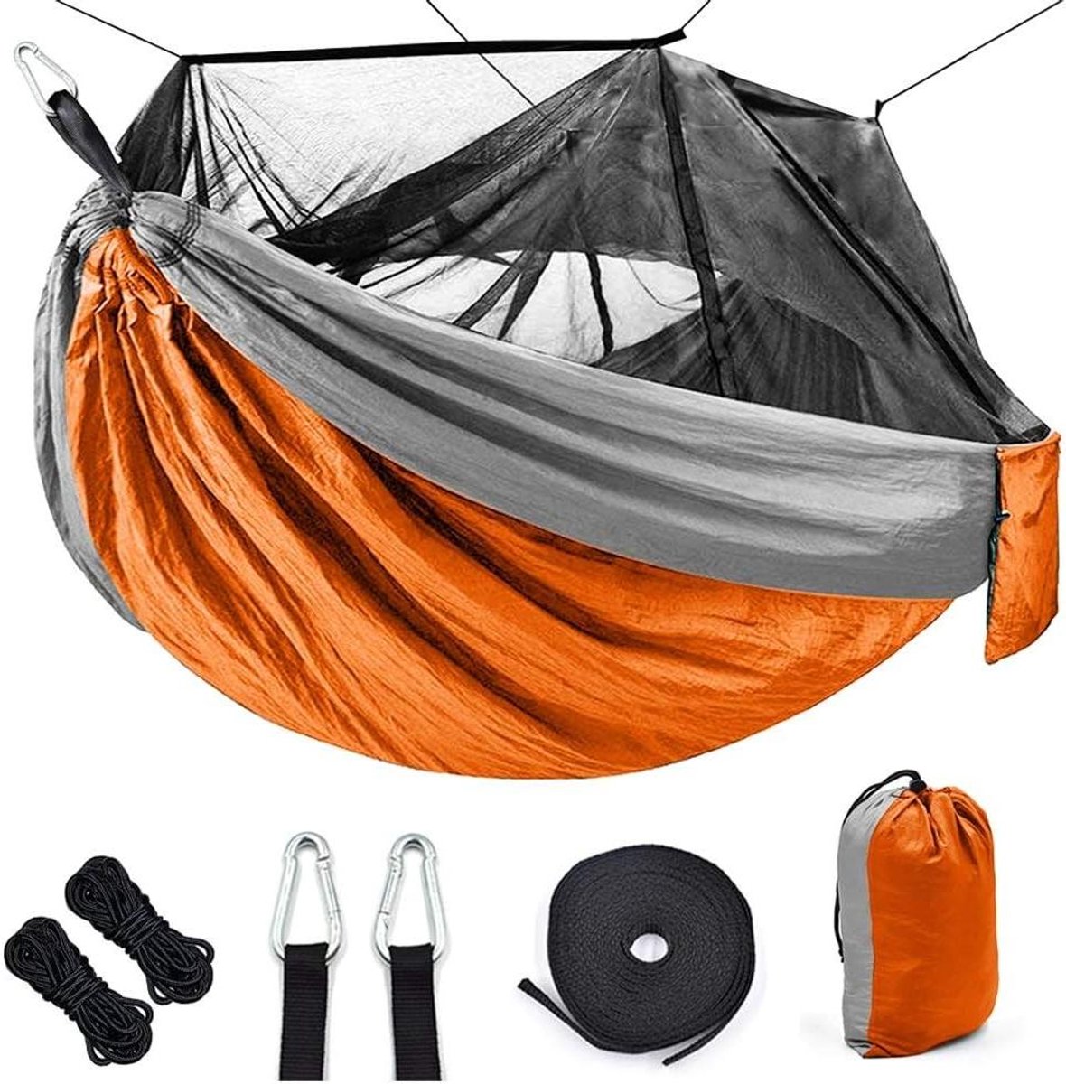Outdoor Klamboe Hangmat - Kampeer Hangmat - Ontspannen Buiten - Geïntegreerde Klamboe - 1-2 Personen - Groen
