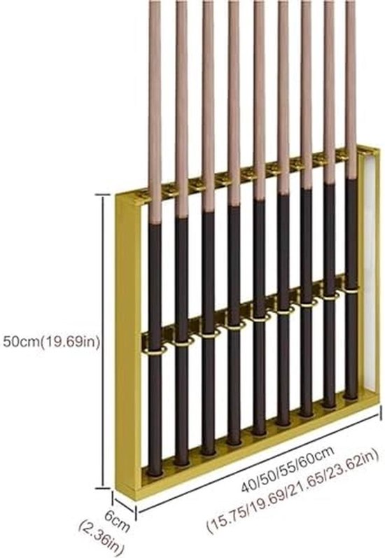 Keurek - Biljartrek - Keuen Opbergen - Dubbellaags U-vorm - 50 cm - Zwart — afbeelding 2