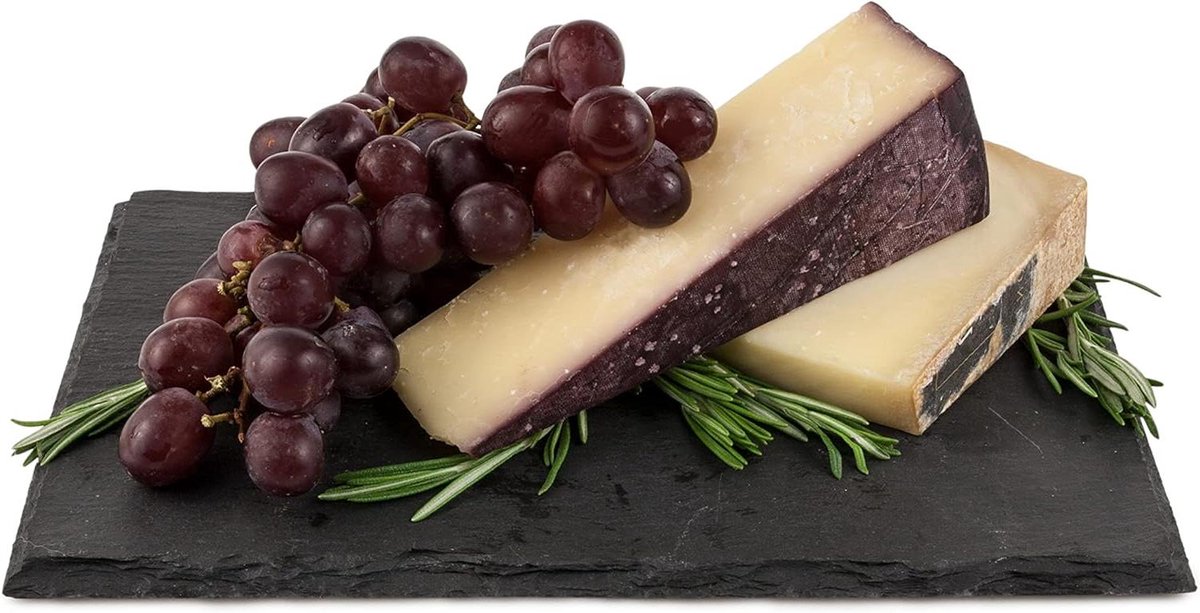 Kaasplank - Serveerschaal Rustiek - Hapjes Presenteren - Steen Materiaal - 50x5 cm - Grijs