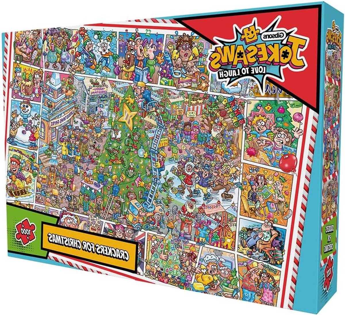 Kerstpuzzel 1000 stukjes - Legpuzzel Kerst Puzzel voor volwassenen - Ontspannen tijdens feestdagen - Gedetailleerd cartoonontwerp