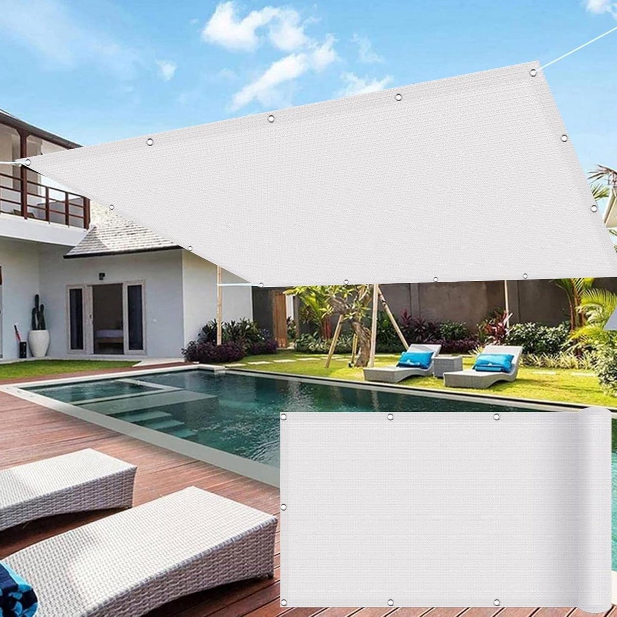 Tuin Schaduwdoek - Schaduwzeil Terras - Zon Beschermen - Ademend HDPE Materiaal - 3.5x4m -