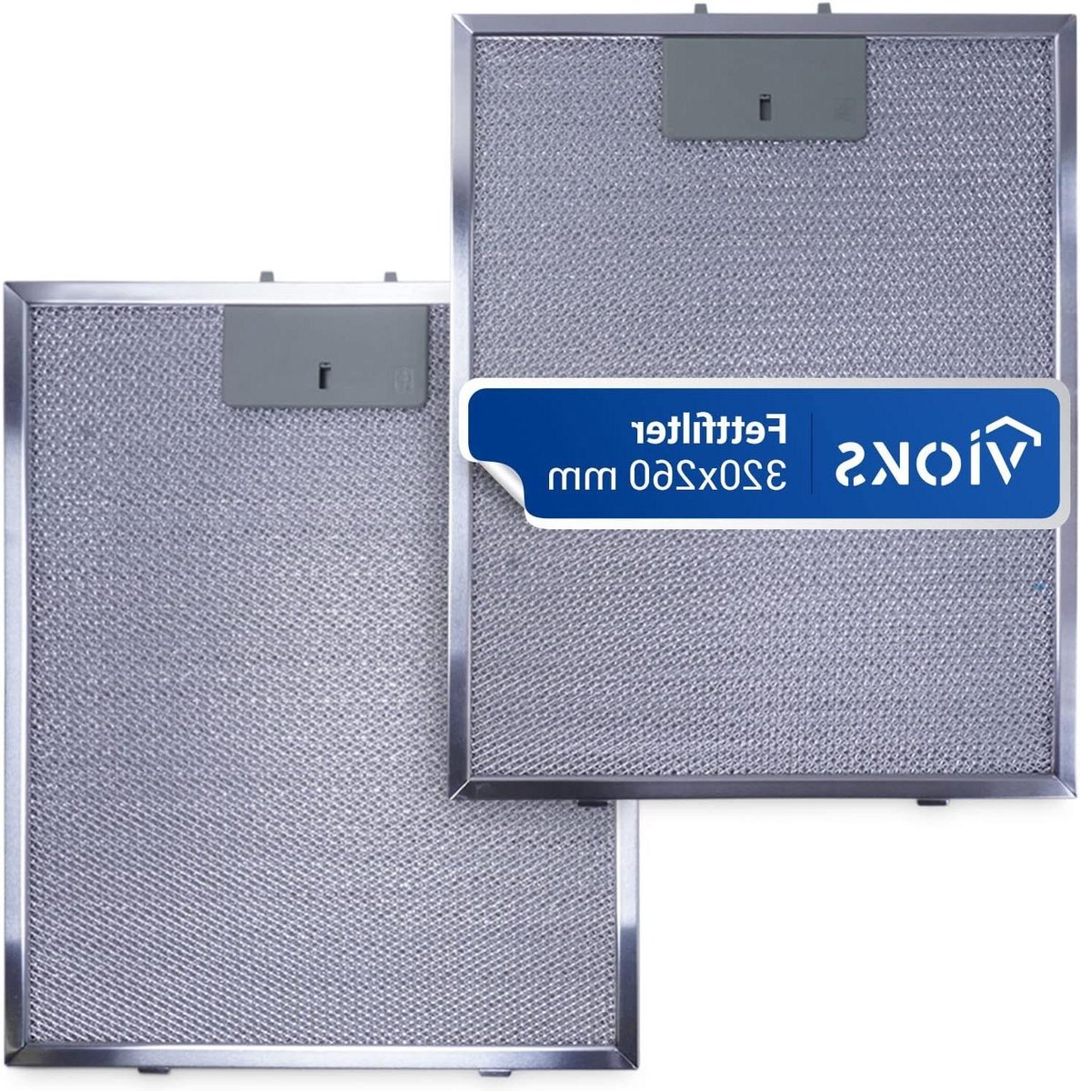 Metalen Vetfilter - Afzuigkapfilter Vetfilter - Keuken Lucht Zuiveren - Vaatwasserbestendig - 320 x 260 mm - Zilver