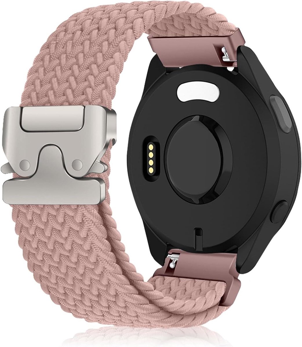 Nylon Armband - Elastisch Gevlochten - Dagelijks Gebruik - Eenvoudige Aanpassing - 20 mm - Roze