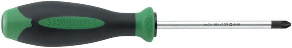 Schroevendraaier Pozidriv - Stalen Schroevendraaier - Klusjes Thuis - Ergonomisch Handvat - 16.4 cm - Zwart