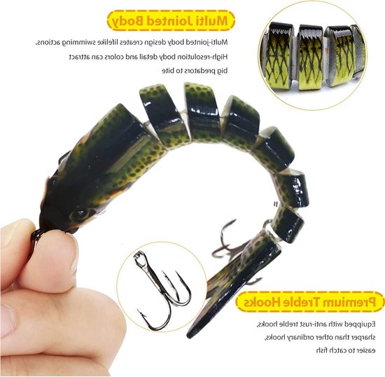 Effectieve Vissen Aas voor Snoek, Baars en Forel - Kikker Aas, Spinner Bait en Whopper Plopper Bait — afbeelding 3