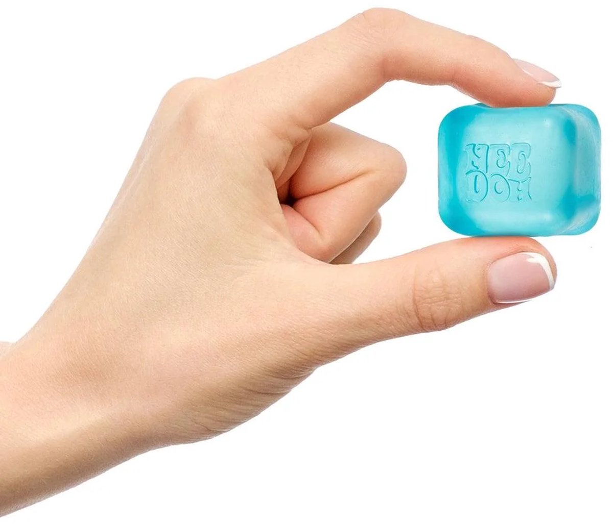 NeeDoh Mini Stressbal - Nice Ice Baby - Blauw - 1 Stuk - 2,55 cm x 2,55 cm - Nee Doh Stressballen - Fidget Toys