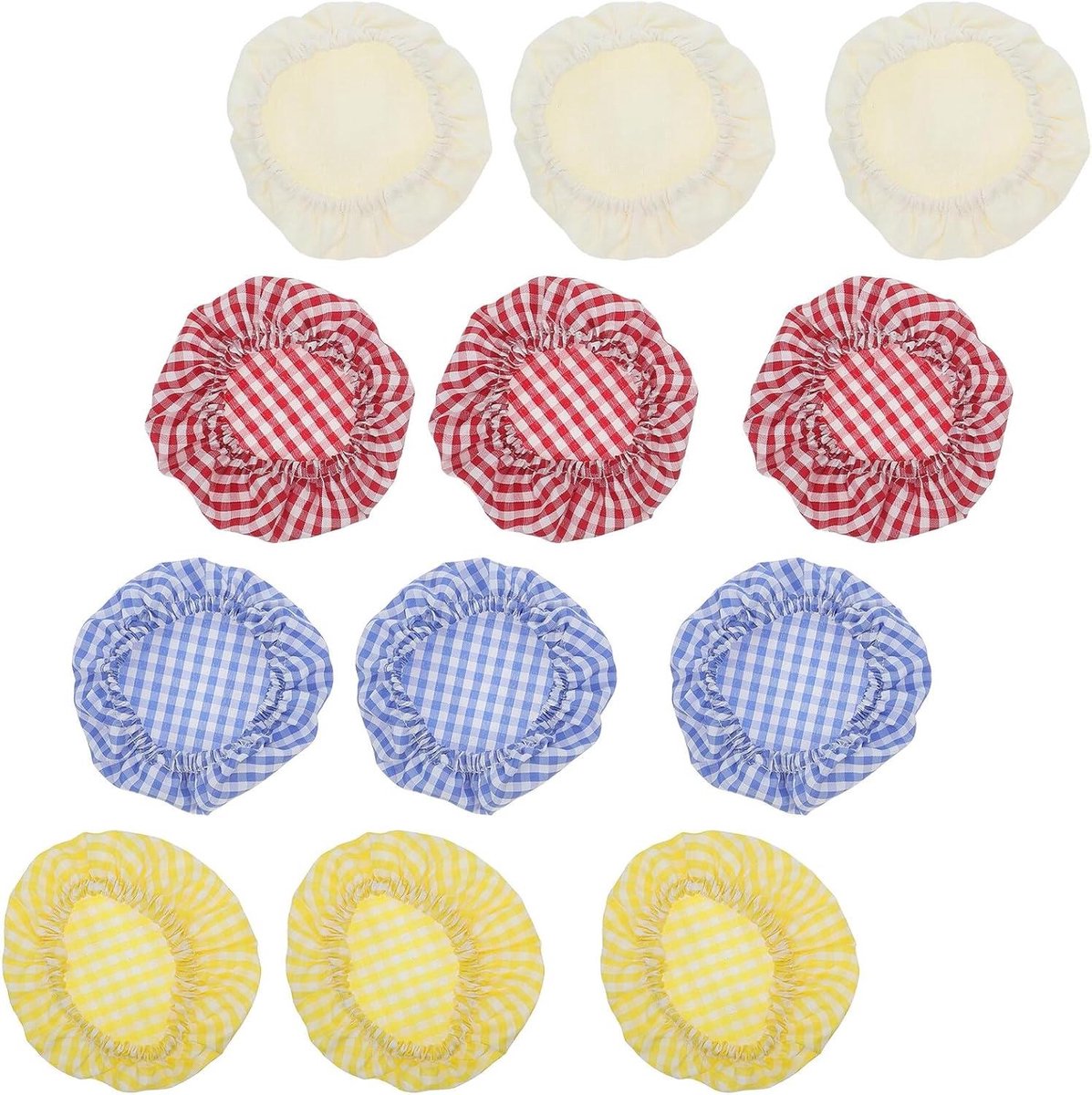 Zuurdesemdeksels Set - Brood Fermentatie Doeken - Brood Bakken - Ademende Katoenen Hoes - 12 Stuks - Diverse Kleuren