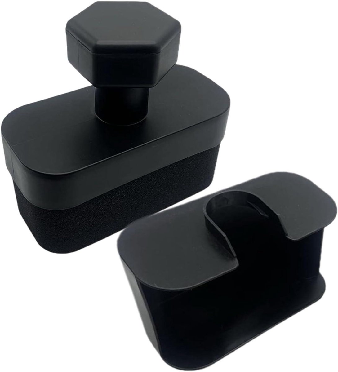 Bandenglans Applicator - Wielpoets Borstel - Auto Onderhoud - Antislip Handgreep - 16x13x8cm - Zwart