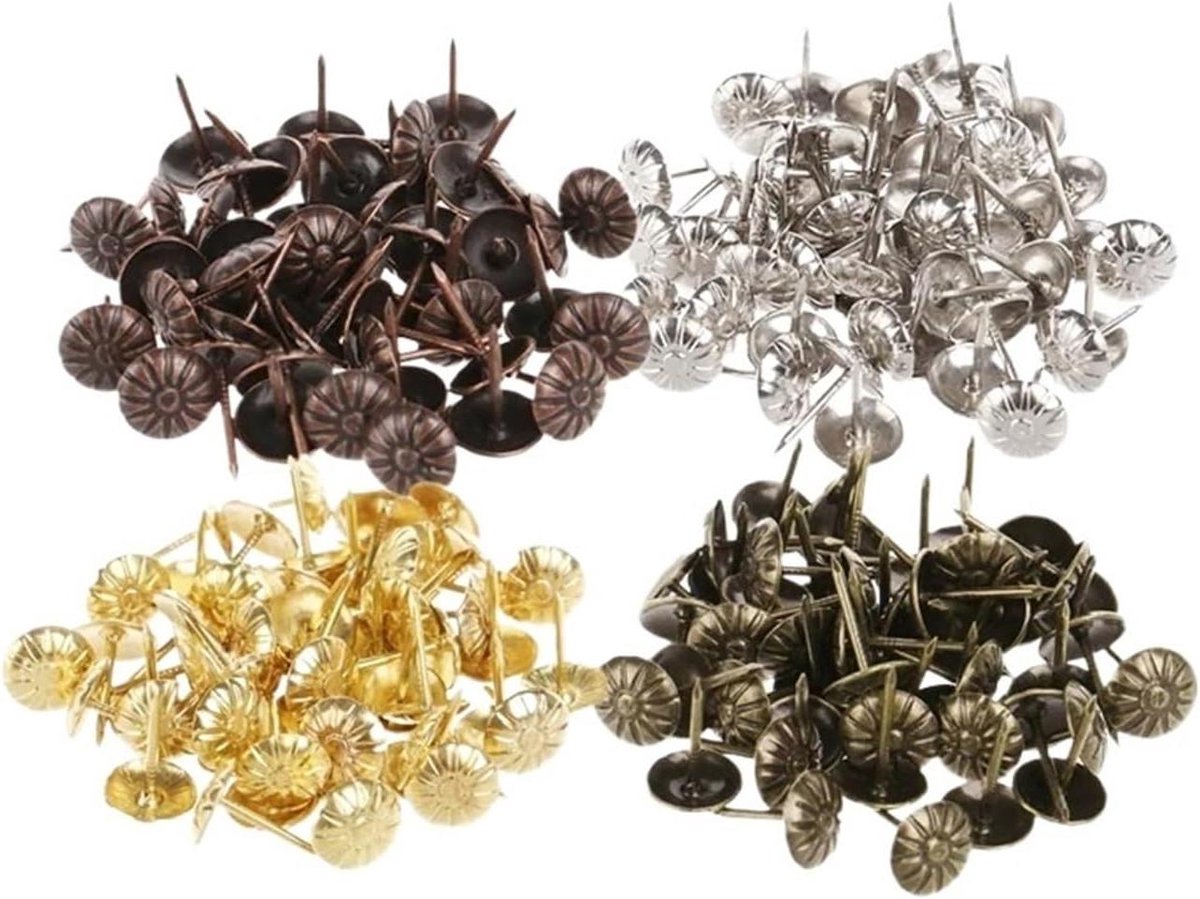 Decoratieve Punaises - Fotopinnen - Muur Decoratie - Vintage Stijl - 50 Stuks - Zilver