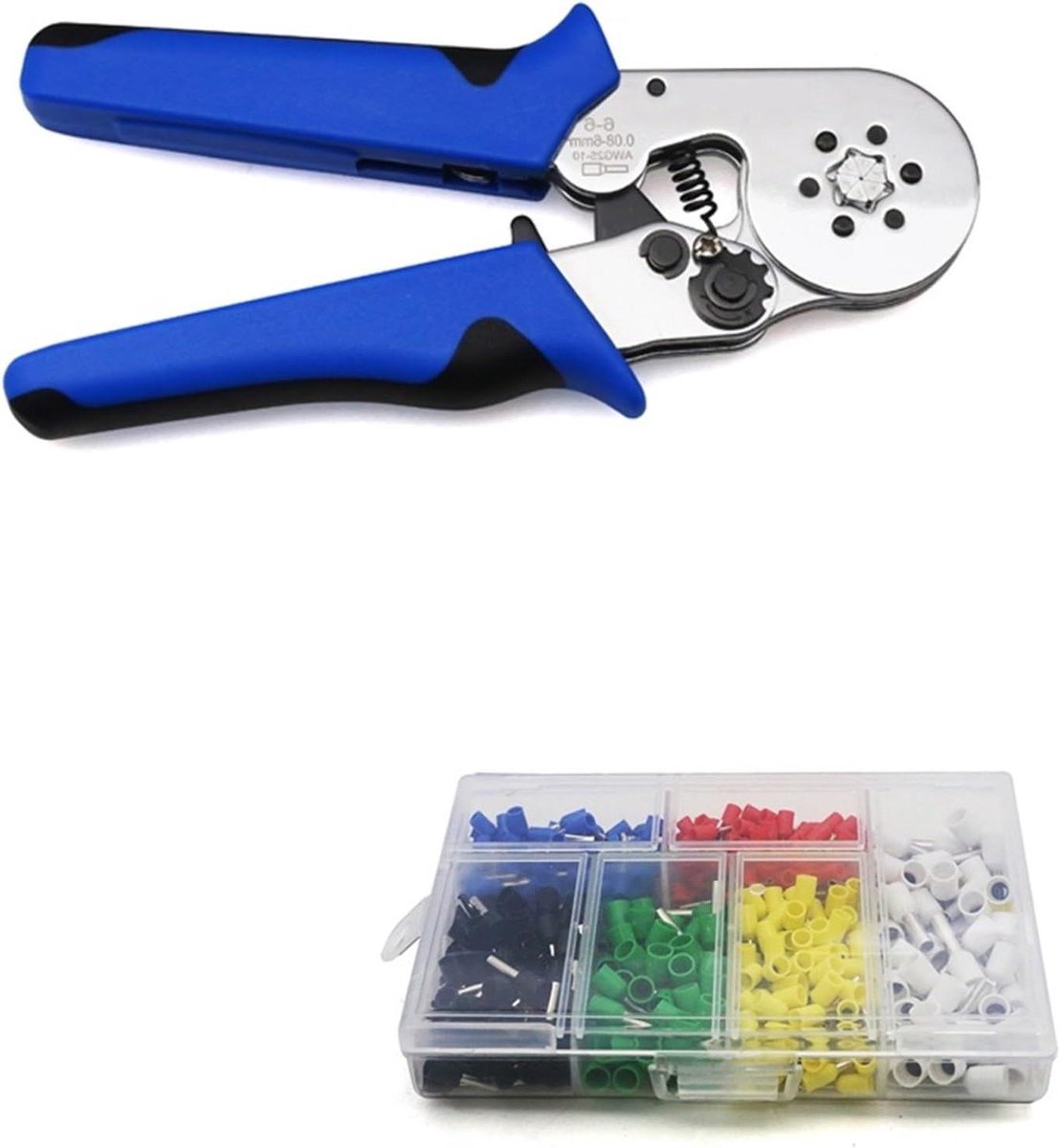 Krimptang Set - Gereedschap Kit - Elektrische Projecten - Efficiënt Ratelmechanisme - 0.08-16 mm - Zwart