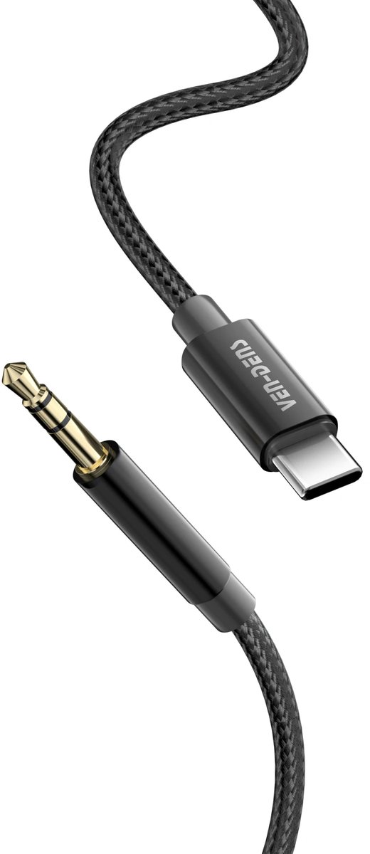 Ven-Dens Type-C naar 3,5 mm adapter. 136D audiochip voor luisteren, lijnbediening en telefoongesprekken.
