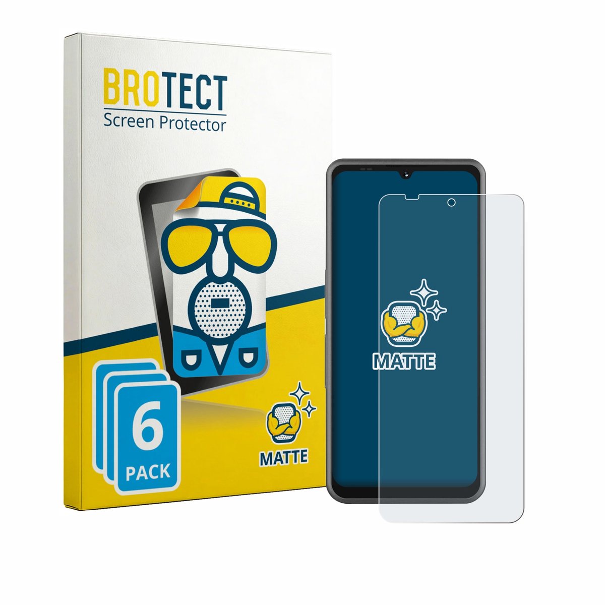 BROTECT - Screenprotector voor Sonim XP Pro E - Folie Beschermfolie matte 6 Stuks