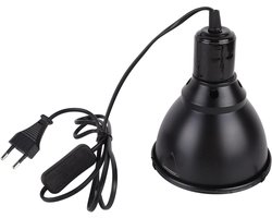 Reptielenlamp Armatuur - Keramische Warmtelamp - Terrarium Klimaat - Uniforme Verwarming - 55 Inch - Zwart