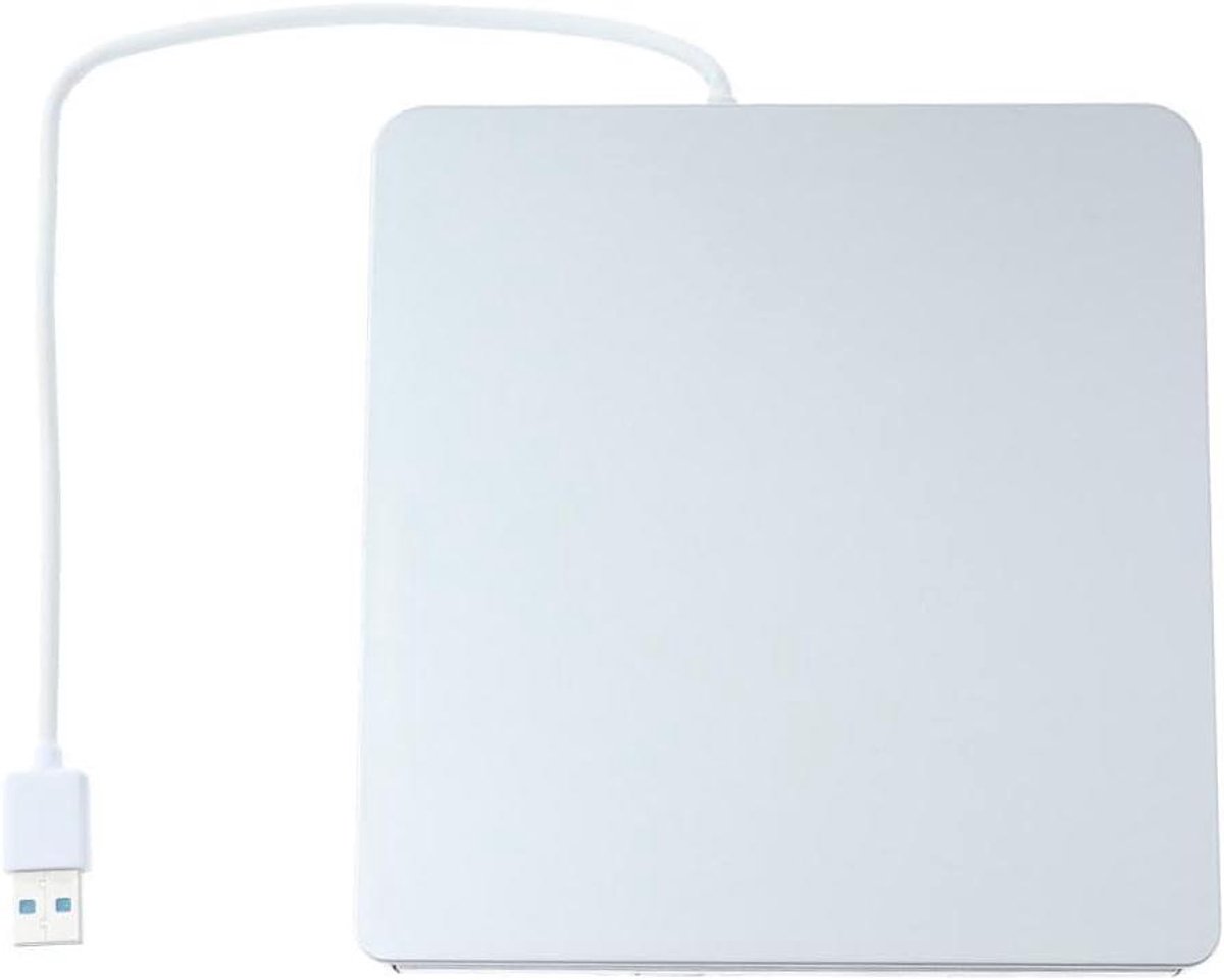 Externe DVD Brander - CD Lezer - Data Archiveren - Draagbaar Slank Ontwerp - USB 3.0 - Zilver