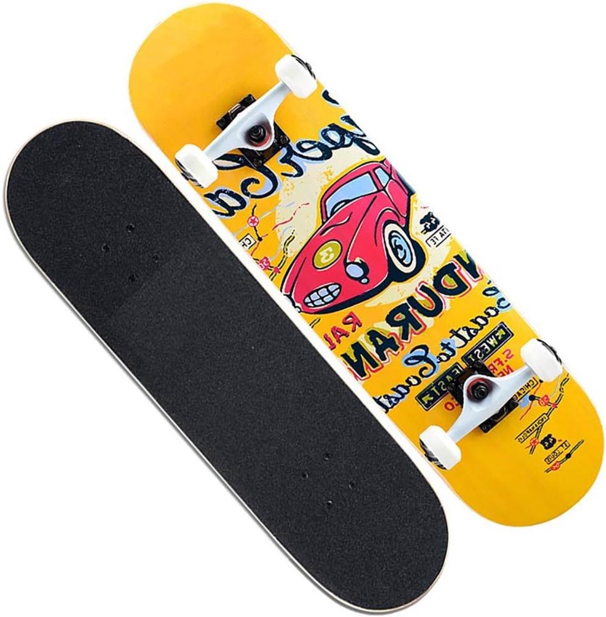 Compleet Skateboard Beginners Board Trucs en Fun Duurzaam Esdoorn Dek 31 x 8 Inch