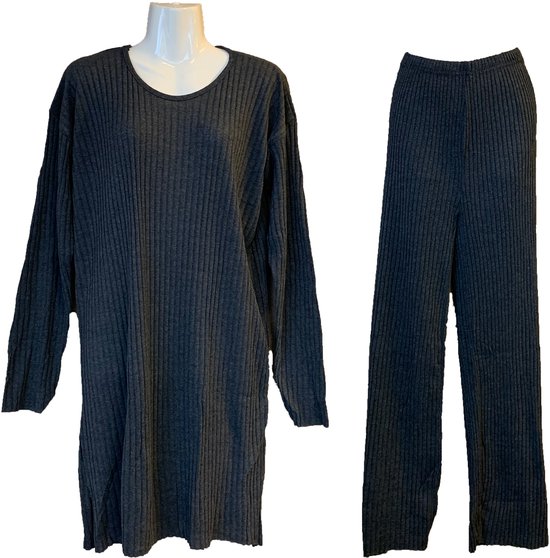 Dames Pyjamaset Zwart - L